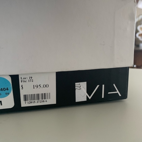 Via Spiga NIB Leesa Lapis Leather Suede Crisscross Ankle Open Toe Party Heels 8M - Picture 12 of 17